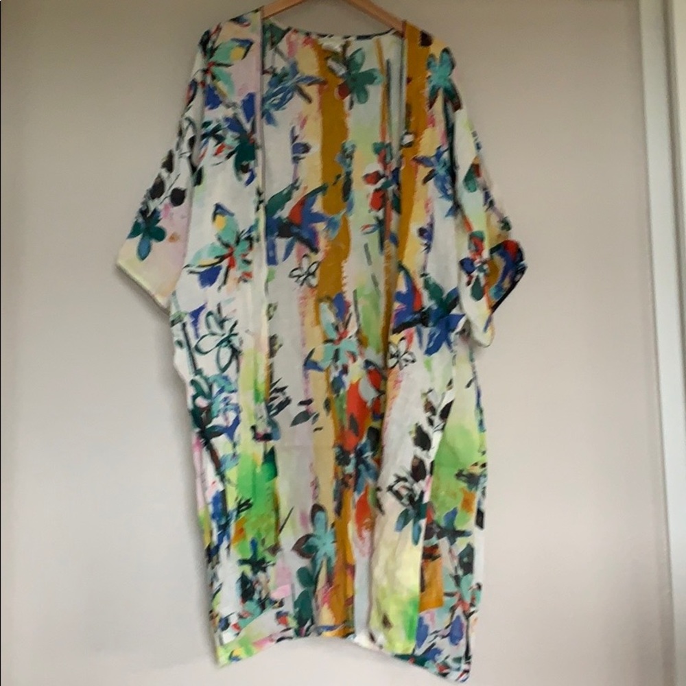Colorful Linen Kimono - one size fits all